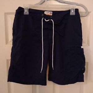 J Crew Blue Mesh Lined Swim Trunks Men's sz 29x8.